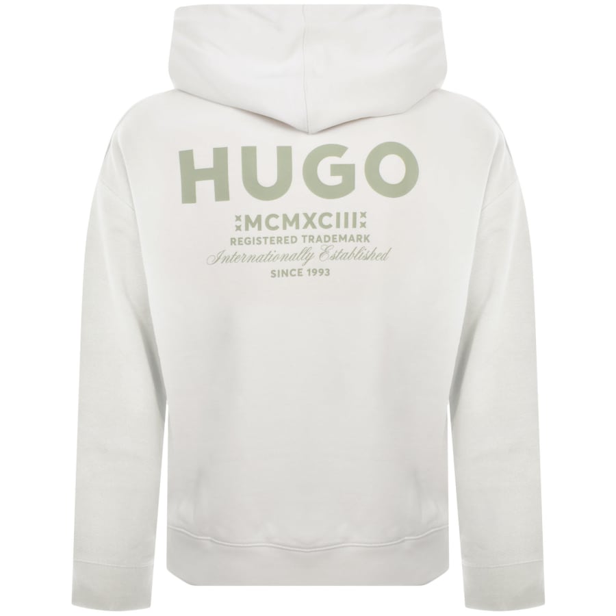 HUGO Blue Nazardo Hoodie White Mainline Menswear Denmark